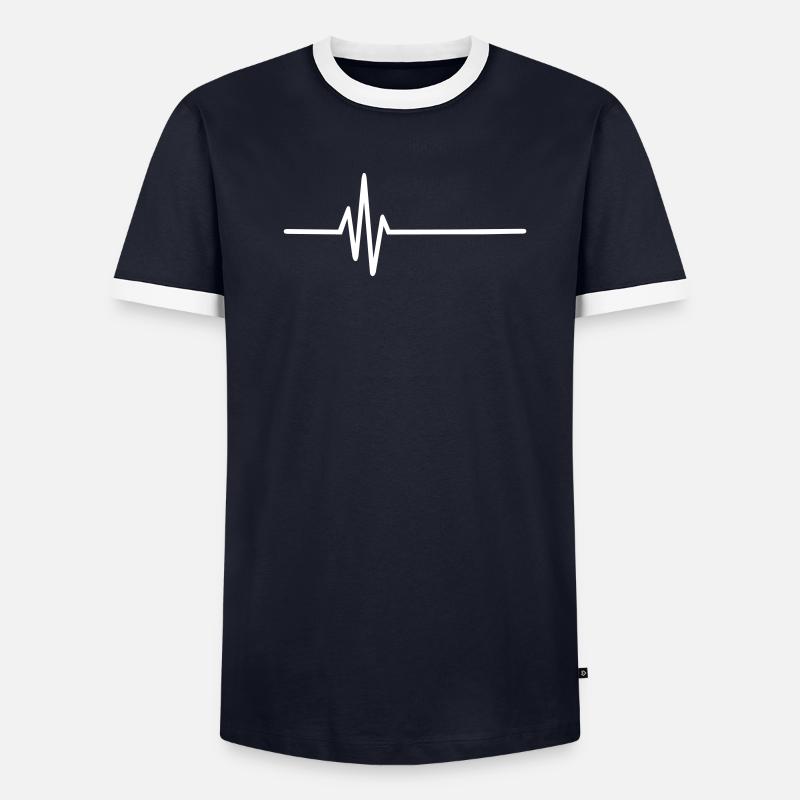 Frequenz Puls Männer Kontrast-T-Shirt