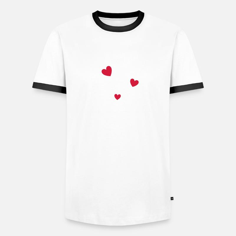 Pizzabäcker mit Herz Männer Kontrast-T-Shirt