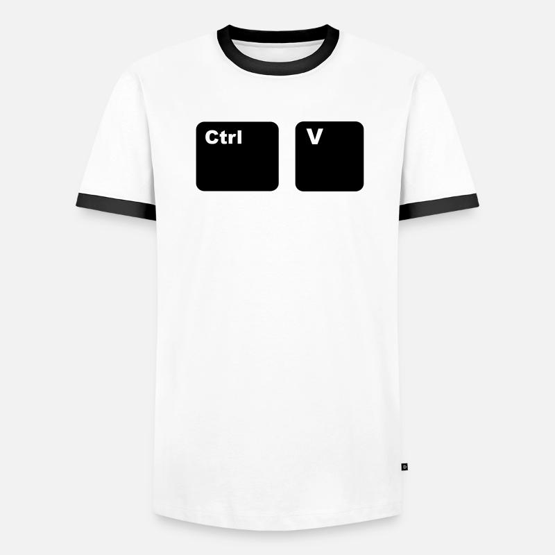 Ctrl + V Copy and Paste Männer Kontrast-T-Shirt
