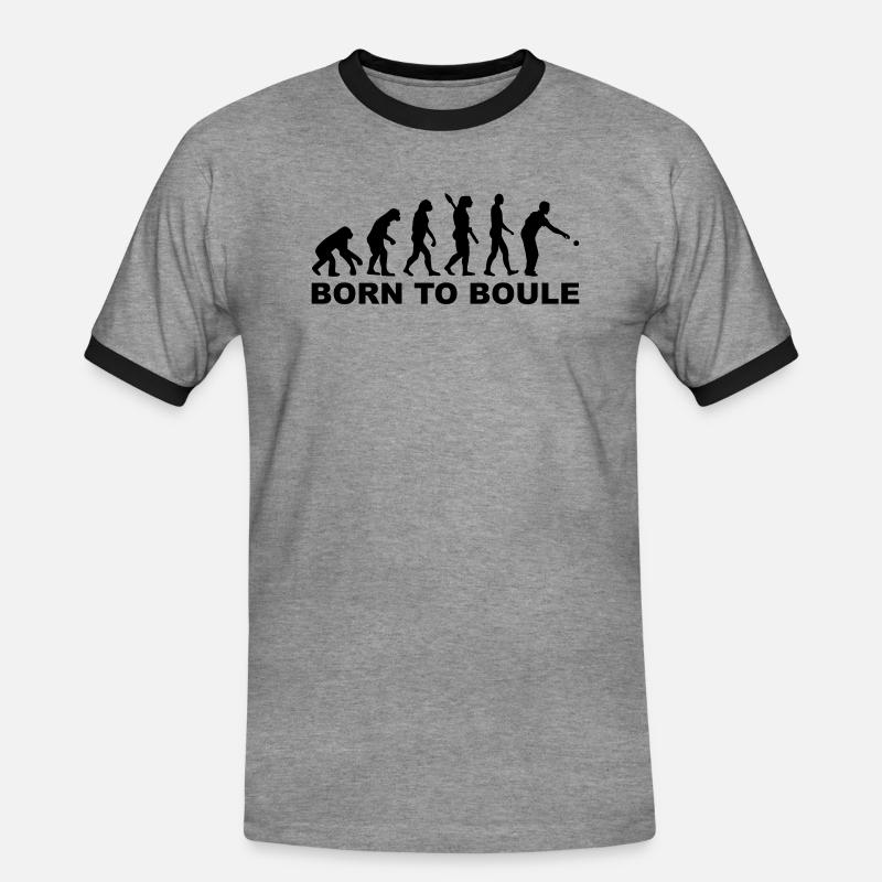 Boule Evolution - Men's Ringer Shirt - heather grey/black