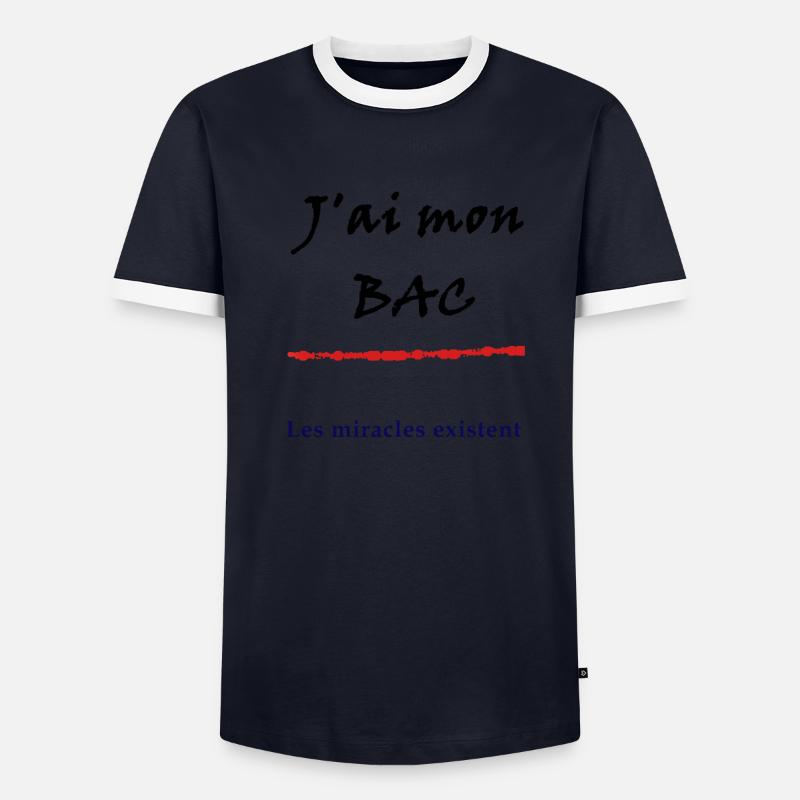 J'ai mon bac, les miracles existent T-shirt contrasté Homme