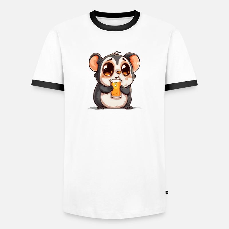 Lecker Bierchen Sad Hamster Meme Bier Mallorca Männer Kontrast-T-Shirt