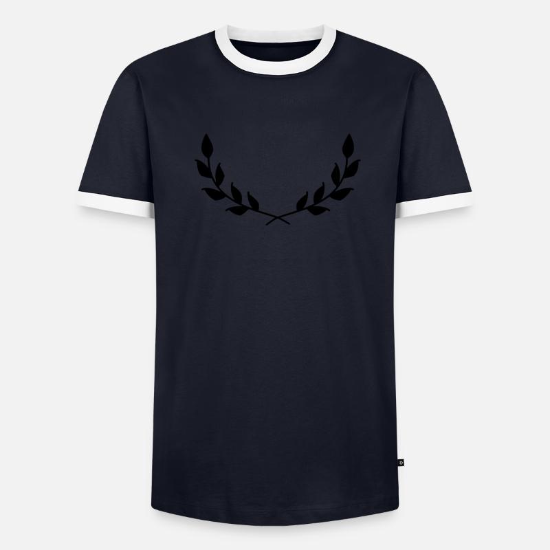 feuilles T-shirt contrasté Homme