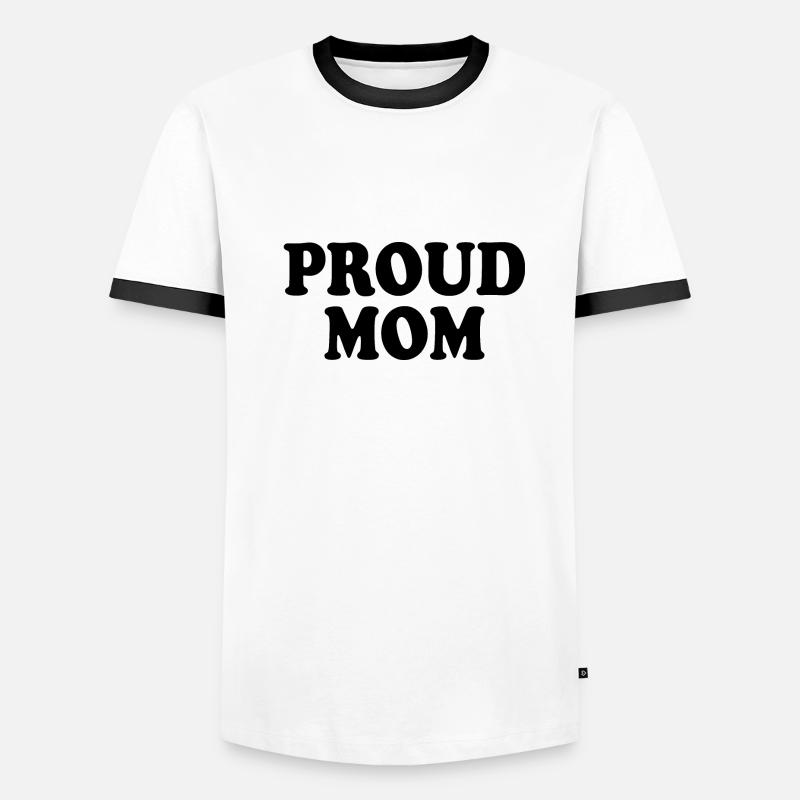 Proud mom T-shirt contrasté Homme