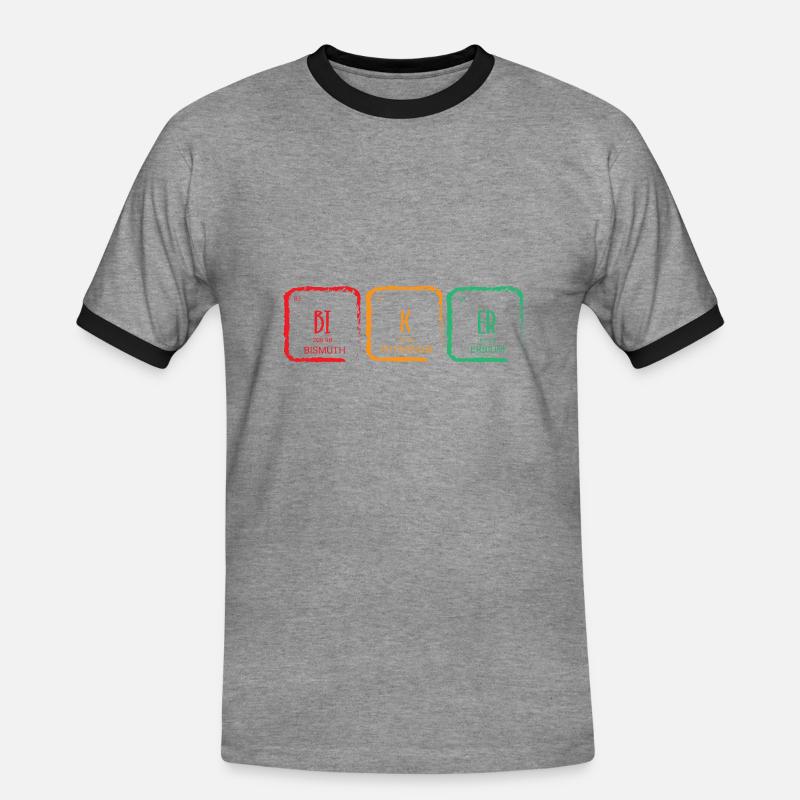 Periodic table - Men's Ringer Shirt - heather grey/black