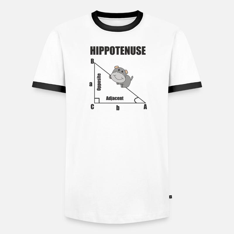 Nerd Geometry Hippotenuse Hypotenuse Math Men's Ringer Shirt