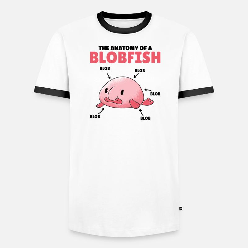 Blobfish Explication Anatomie d’un Blobfish T-shirt contrasté Homme