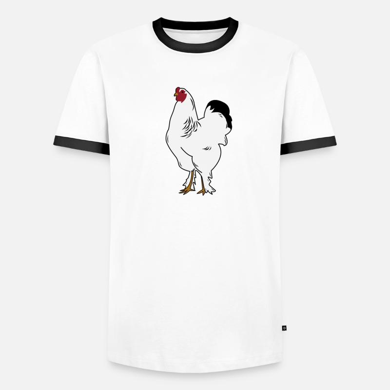 Brahma Rooster Poulet Drôle De Fermier Poulet T-shirt contrasté Homme