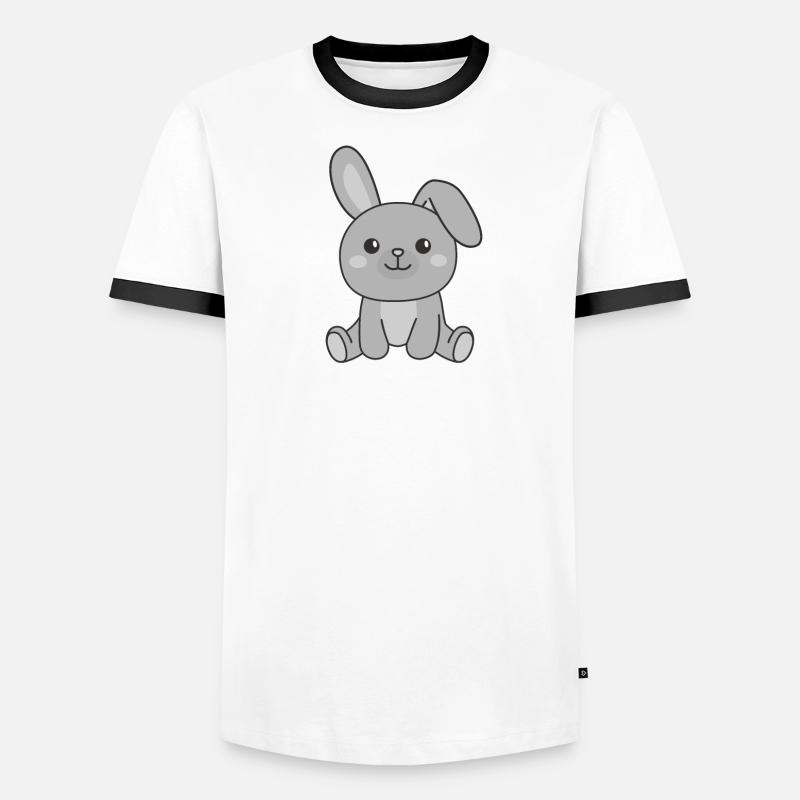 Rabbit Rabbit Cute Animals Easter Men's Ringer Shirt