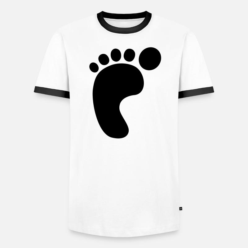 Left Foot print Men's Ringer Shirt