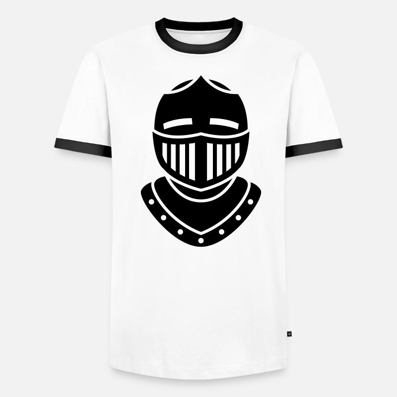 Ritter Helm Männer Kontrast-T-Shirt