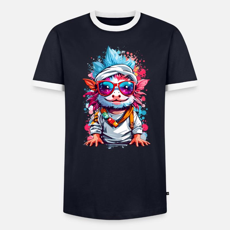 Cool Axolotl Men's Ringer Shirt