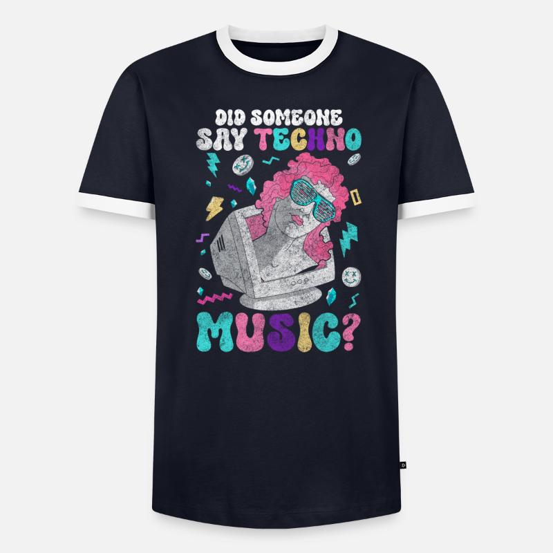 Techno Dubstep Raver Men's Ringer Shirt