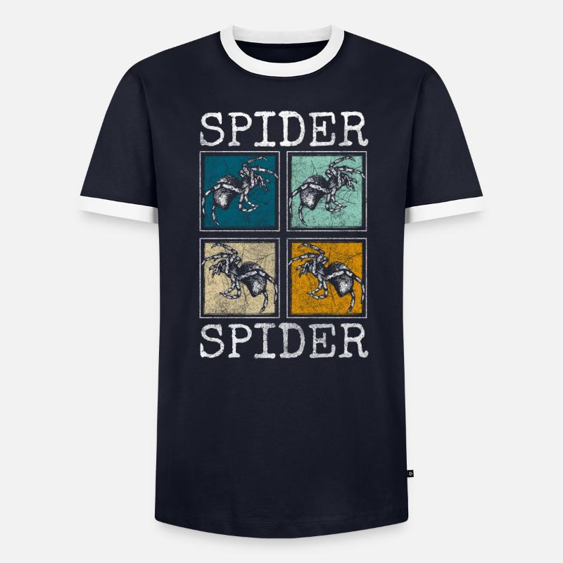 Spider Web Arachnid Hunter Phobia - Men's Ringer Shirt - undefined