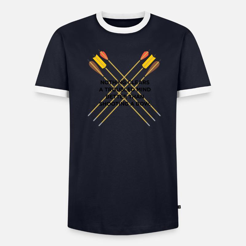 Nichts klärt einen unruhigen Geist besser als Bogenschießen Männer Kontrast-T-Shirt