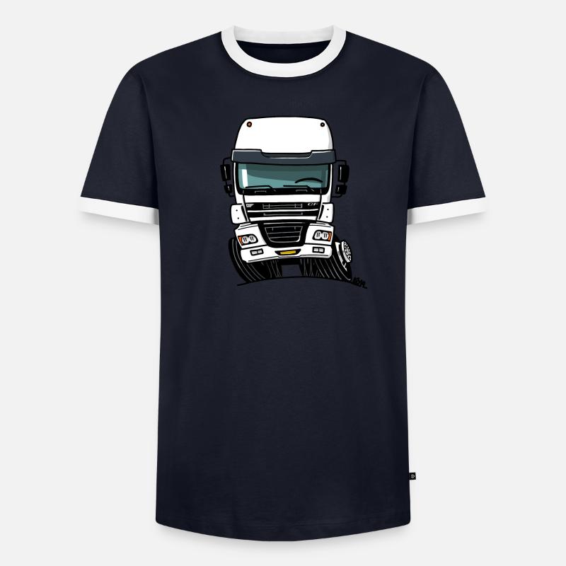 0810 D camion CF blanc T-shirt contrasté Homme