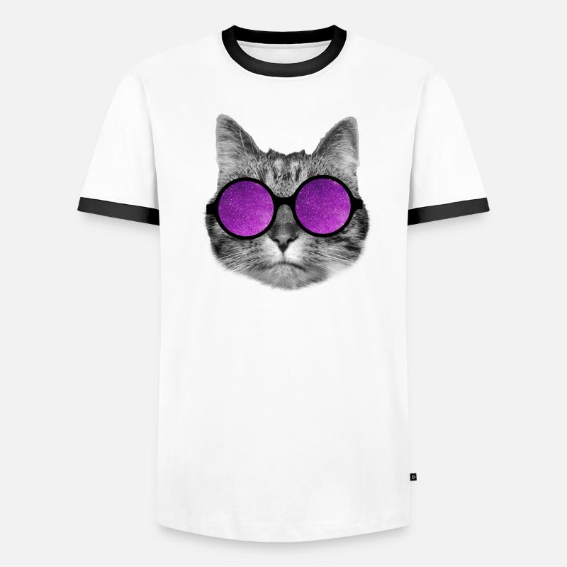 Chat de l’espace T-shirt contrasté Homme