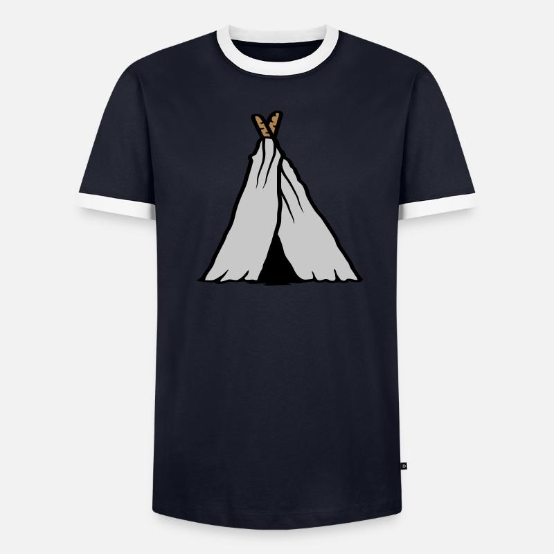 Excursion sous tente primitive T-shirt contrasté Homme