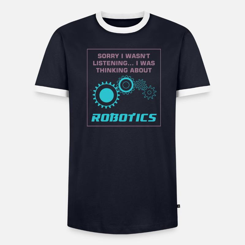 Thinking About Robots Mechanic Engineer - Men's Ringer Shirt - undefined