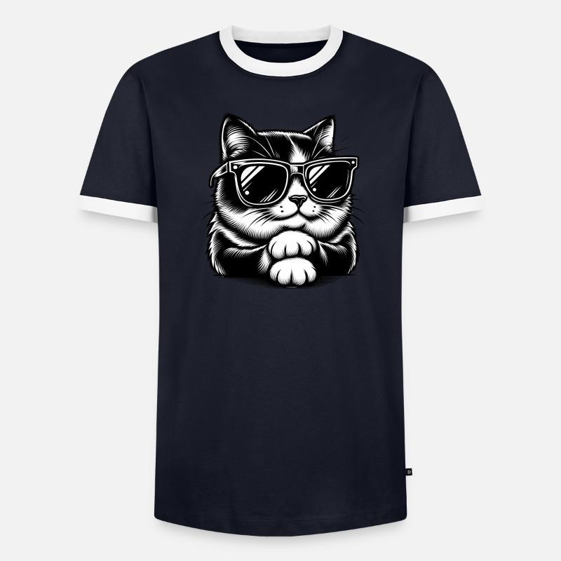Chat mignon T-shirt contrasté Homme