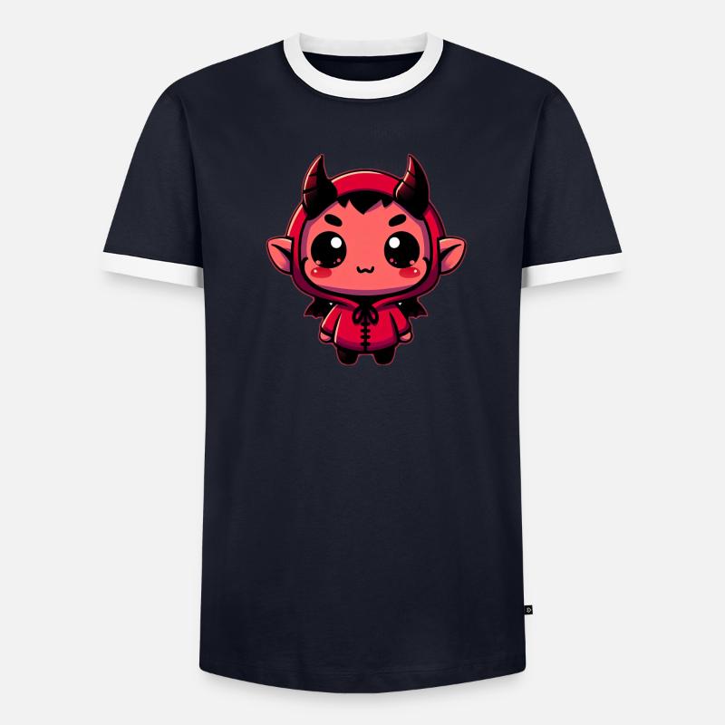 Diable Rouge Chibi T-shirt contrasté Homme