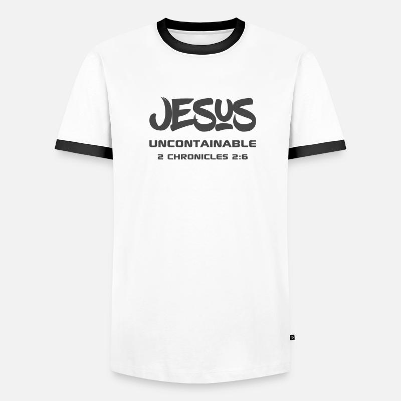 Conception chrétienne Jésus, incontrôlable 2 T-shirt contrasté Homme
