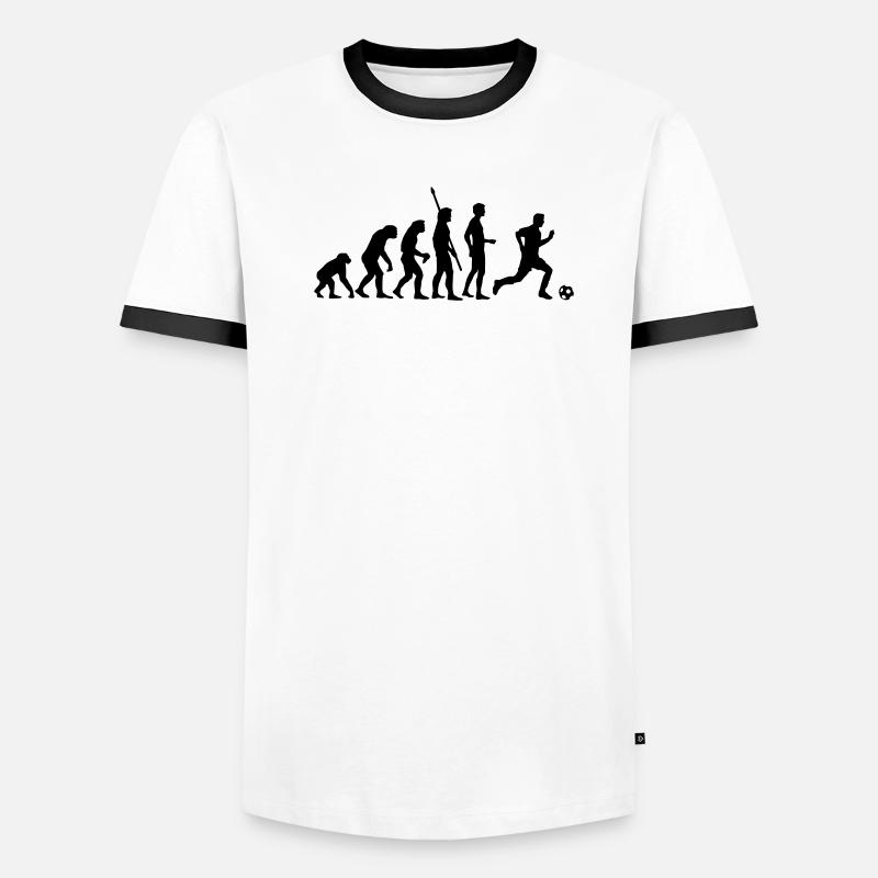evolution_fussball_weiss T-shirt contrasté Homme