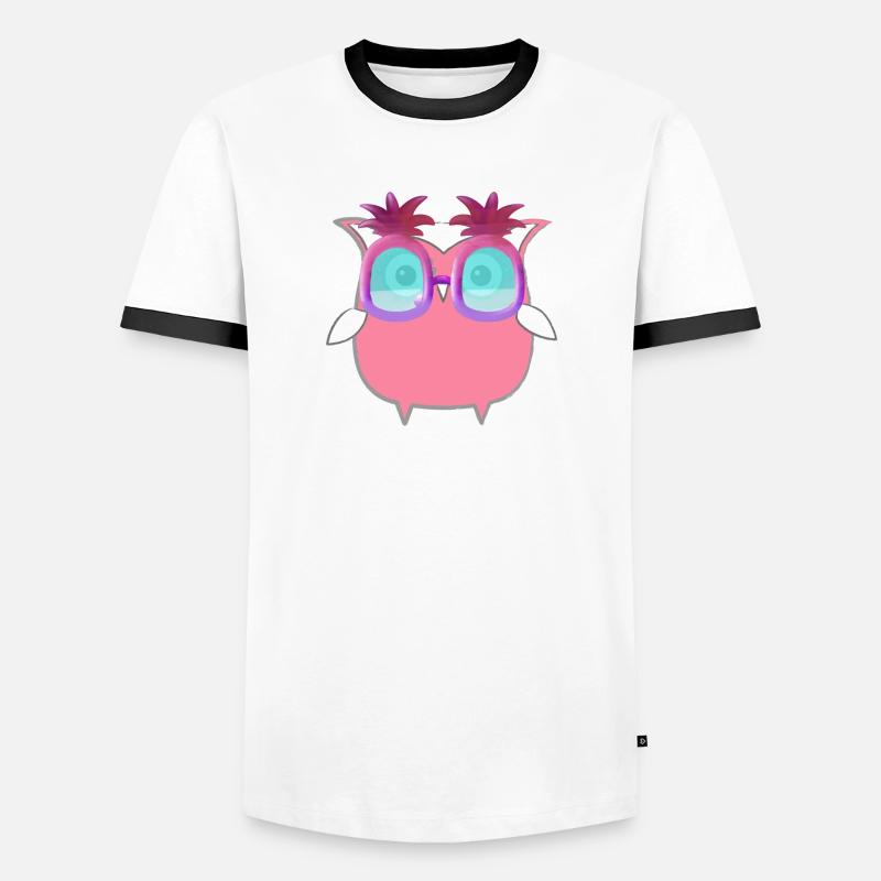 Owl, Comic,pink,Sunbrllle, Pineapple,summer Men's Ringer Shirt