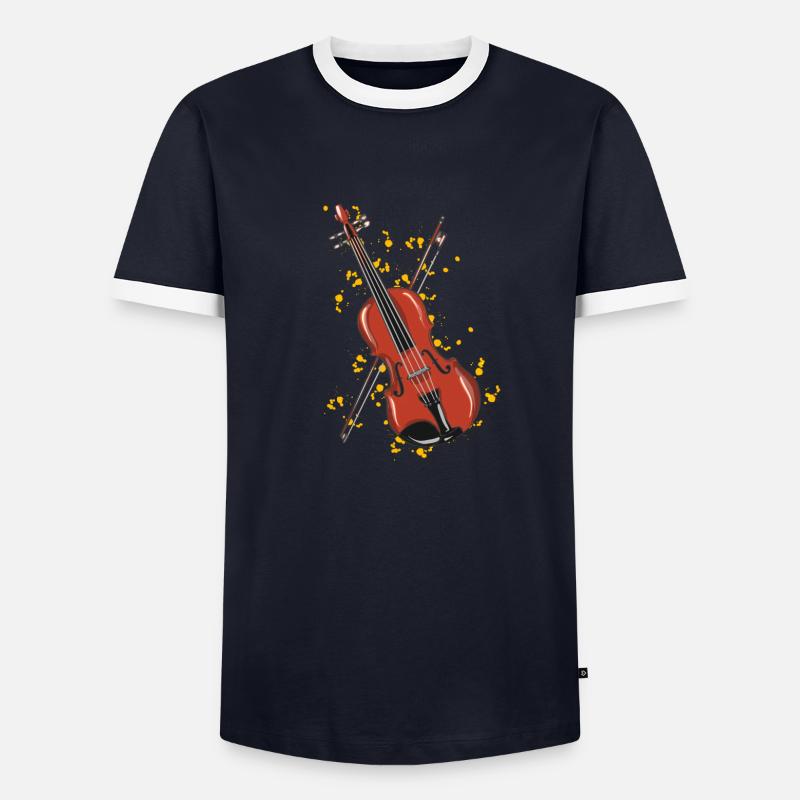 violon T-shirt contrasté Homme