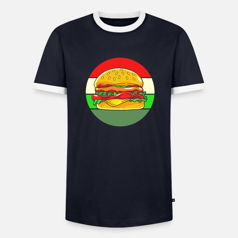 Cheeseburger T-shirt contrasté Homme