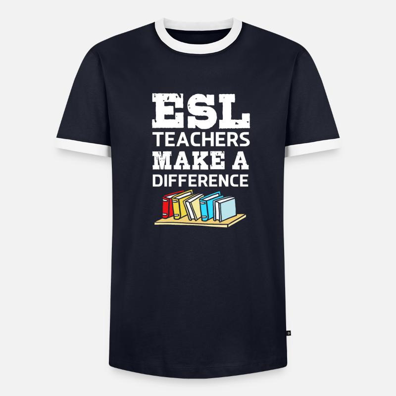 Professeur d’anglais Professeur d’anglais T-shirt contrasté Homme