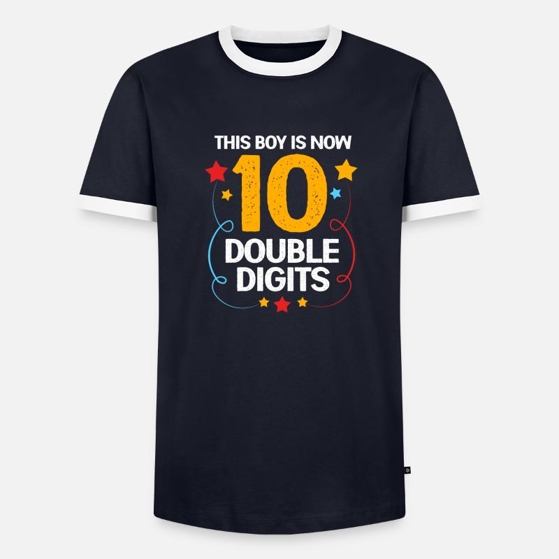 20e anniversaire Dix ans de naissance Date de naissance Date de naissance T-shirt contrasté Homme