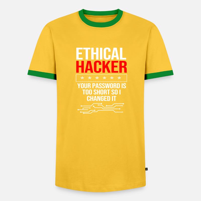 Cybersecurity Cyber Programmer Hacker - Men's Ringer Shirt - undefined
