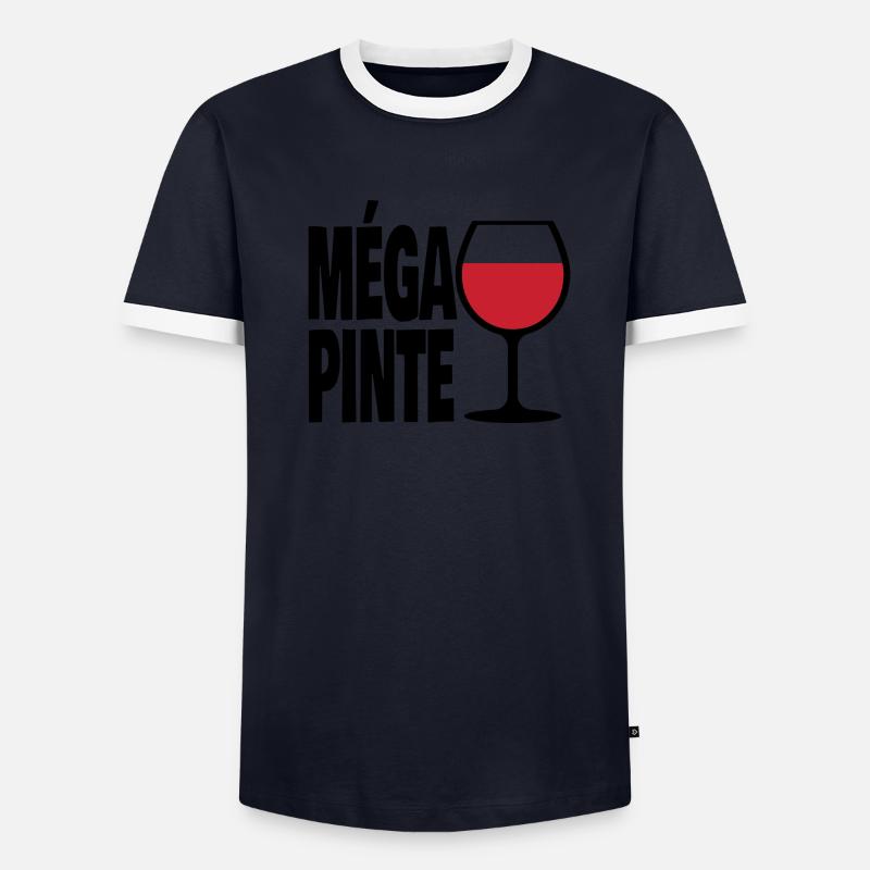 méga pinte T-shirt contrasté Homme