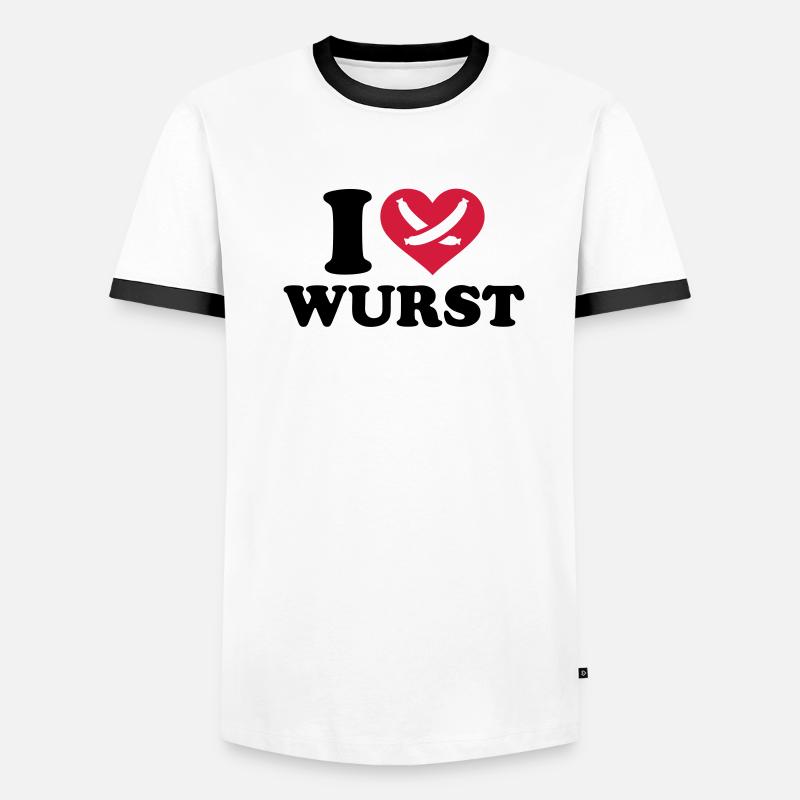 Wurst Männer Kontrast-T-Shirt