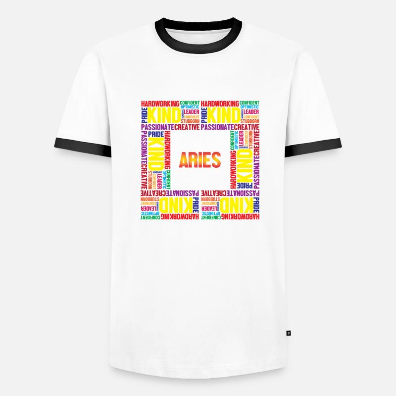 Sternzeichen Widder Männer Kontrast-T-Shirt