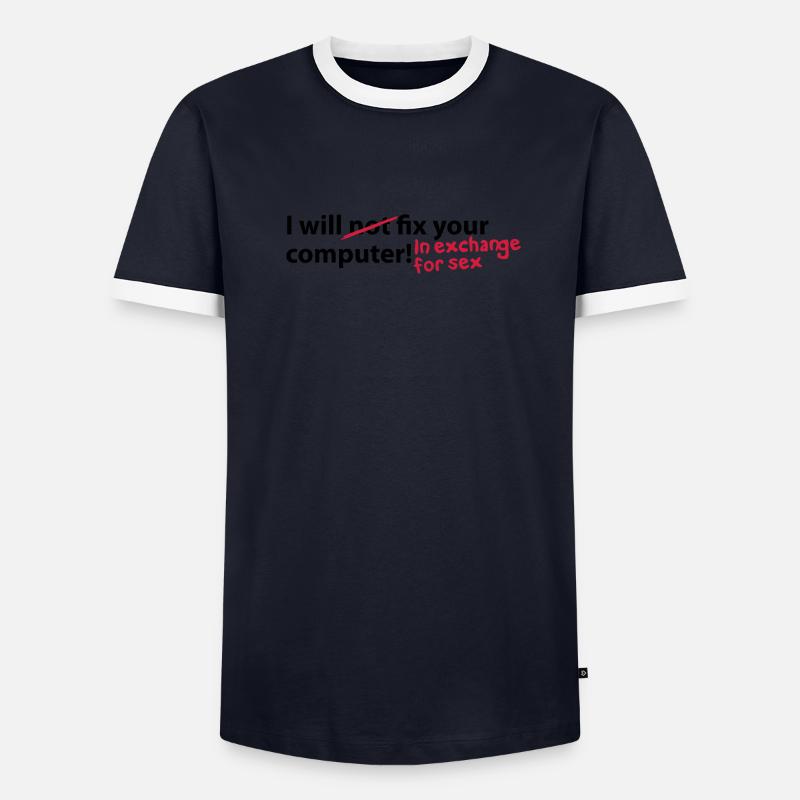 computer sex Männer Kontrast-T-Shirt