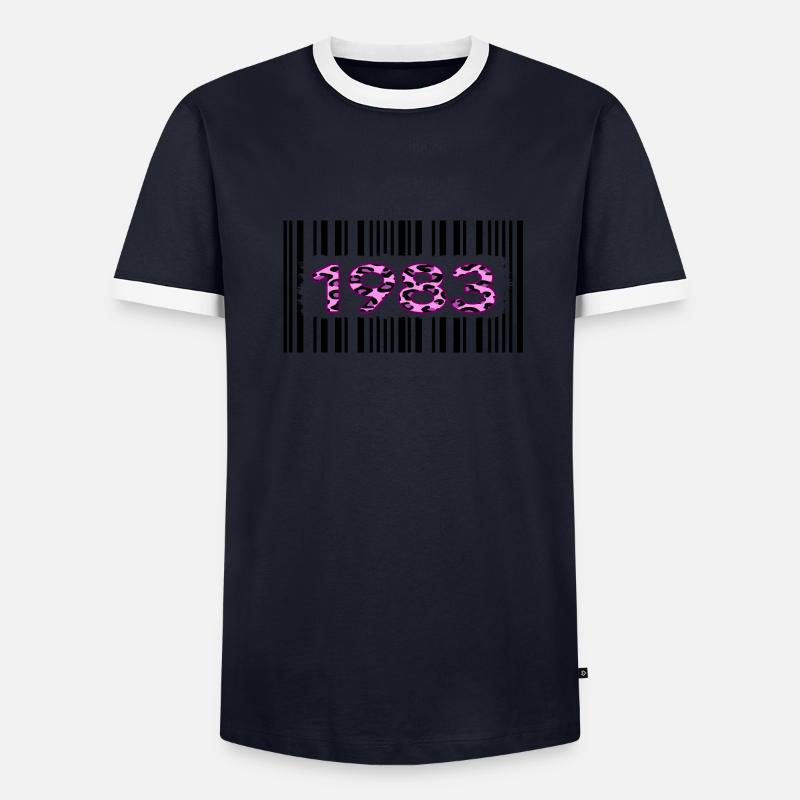 1983 Anniversaire Barcode Pink Leopard T-shirt contrasté Homme