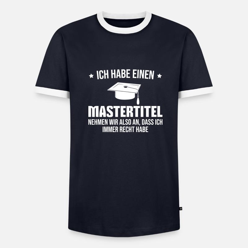 Mastertitel Abschluss Masterprüfung Master - Männer Kontrast-T-Shirt - undefined