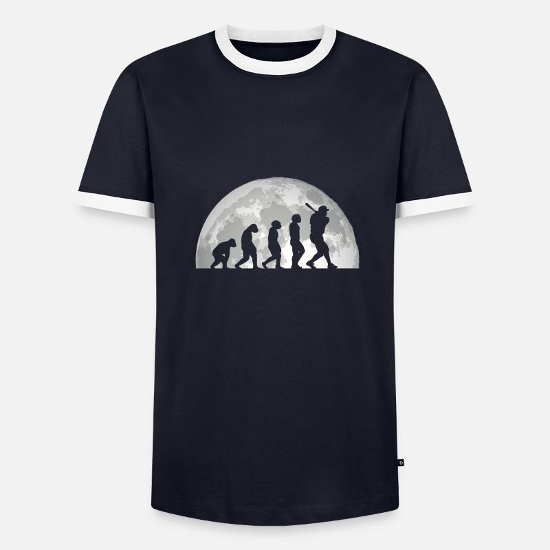 Baseball Player Evolution Baseball - Men's Ringer Shirt - undefined