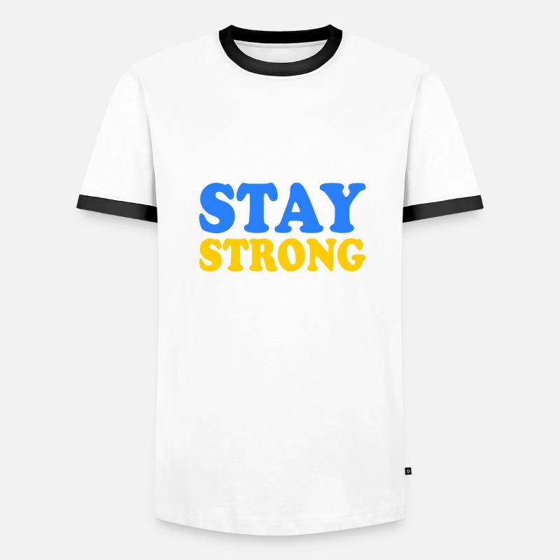 Stay strong T-shirt contrasté Homme