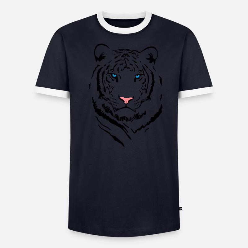 White Tiger # 2 Männer Kontrast-T-Shirt