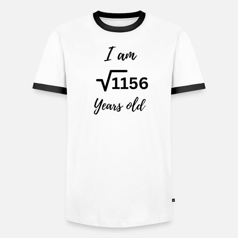 34 Jahre – Statement-Zahlendesign zum Geburtstag Männer Kontrast-T-Shirt