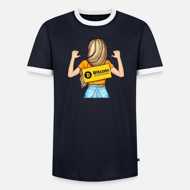 Bitcoin Accepted Here T-shirt contrasté Homme