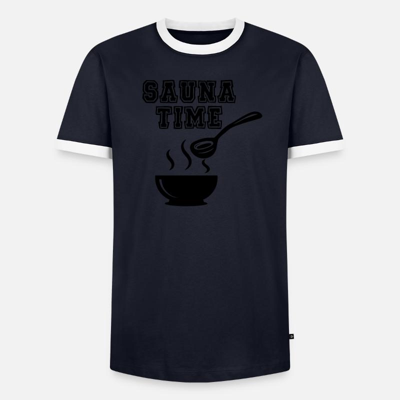 Sauna Time Dicton Wellness Spa Sauna T-shirt contrasté Homme