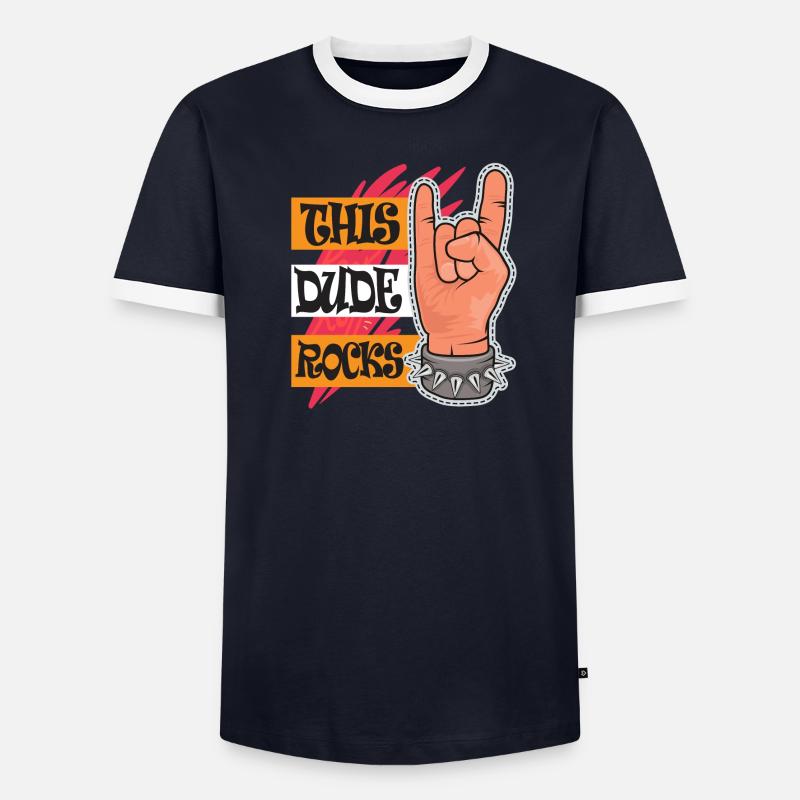 This Dude Rocks Männer Kontrast-T-Shirt