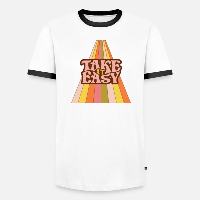 Take it Easy Männer Kontrast-T-Shirt
