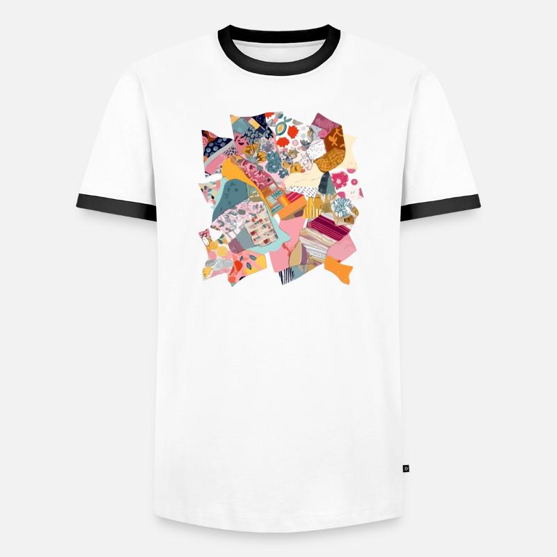 Patchwork de tissu n°2 T-shirt contrasté Homme
