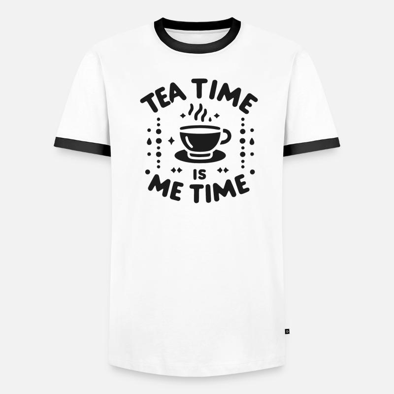 L’heure du thé, c’est du temps pour moi T-shirt contrasté Homme