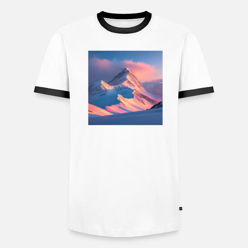 Mountain Range Männer Kontrast-T-Shirt